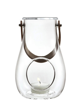 丹麦进口holmegaard无铅水晶玻璃防风蜡烛台时尚手提灯笼花插花器