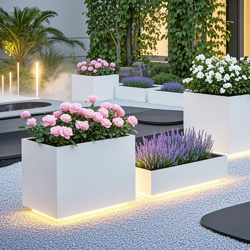 悬浮太阳能灯光庭院阳台花箱组合