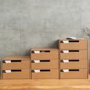 文件夹收纳盒A4纸质牛皮纸收纳盒办公桌面整理神器柜多层抽屉式 柜