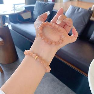 正品太阳石手串女天然水晶手链招财转运吊坠日光石送闺蜜女友礼物