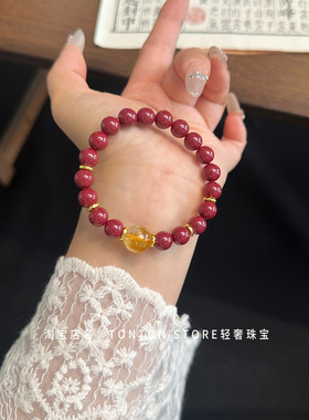 原创设计天然朱砂手串手链高纯度