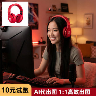 AI代出图电商产品场景生成产品精修亚马逊P图1:1高效出图