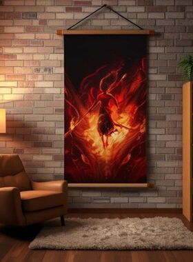 礼物挂画装饰画殷夫人闹海周边情人节客厅敖丙魔童新款电视墙敖广