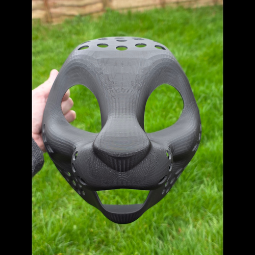 新款Kig 系猫科兽头骨 3D打印 PLA材质Furry福瑞兽头骨架 25 头高
