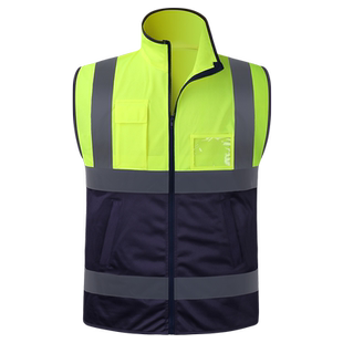 多安高领反光背心施工程荧光马甲骑行交通汽车安全防护衣服