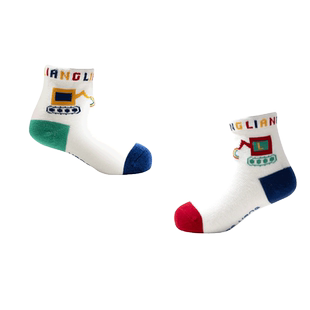 良良婴儿袜子宝宝防滑袜子新生儿麻棉地板袜学步袜鞋袜2双装四季