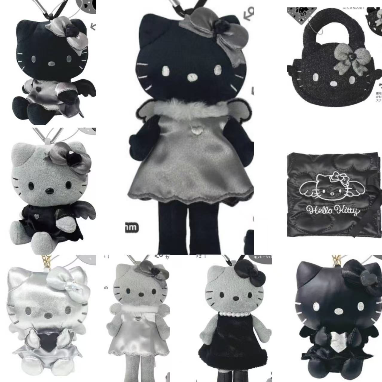 日本黑白天使毛绒挂件