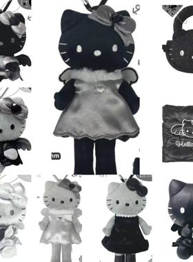 现货/尾款 日本NIC凯蒂猫kt 黑色天使长腿毛绒玩偶公仔挂件