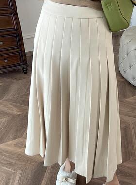 张涩涩ZSS YIER 2024秋季新款 艺术家浪漫洋气通勤长款百褶半身裙