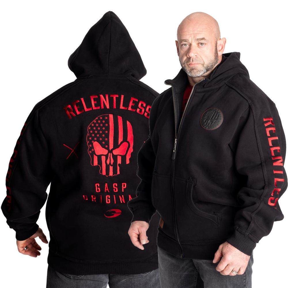 gasp健身连帽卫衣街头嘻哈骷髅男美式秋冬大码潮牌加厚运动上衣服