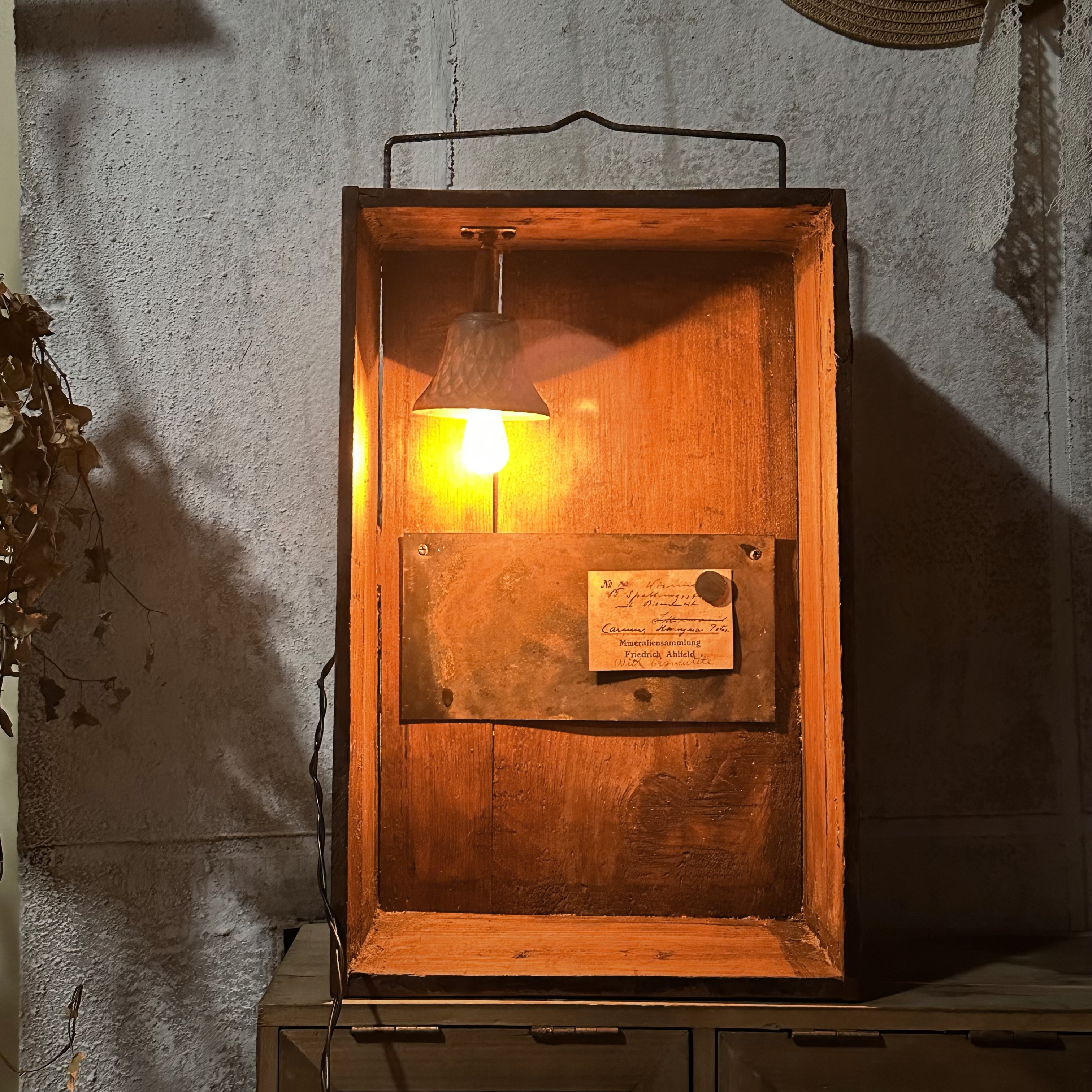 中古风店招壁灯 咖啡馆民宿酒店墙面装饰店招收纳盒 复古实木灯具