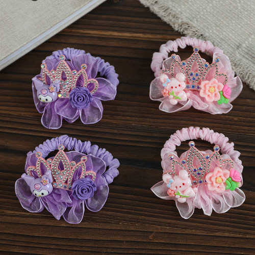 儿童皇冠头饰高颜值女童扎头发圈