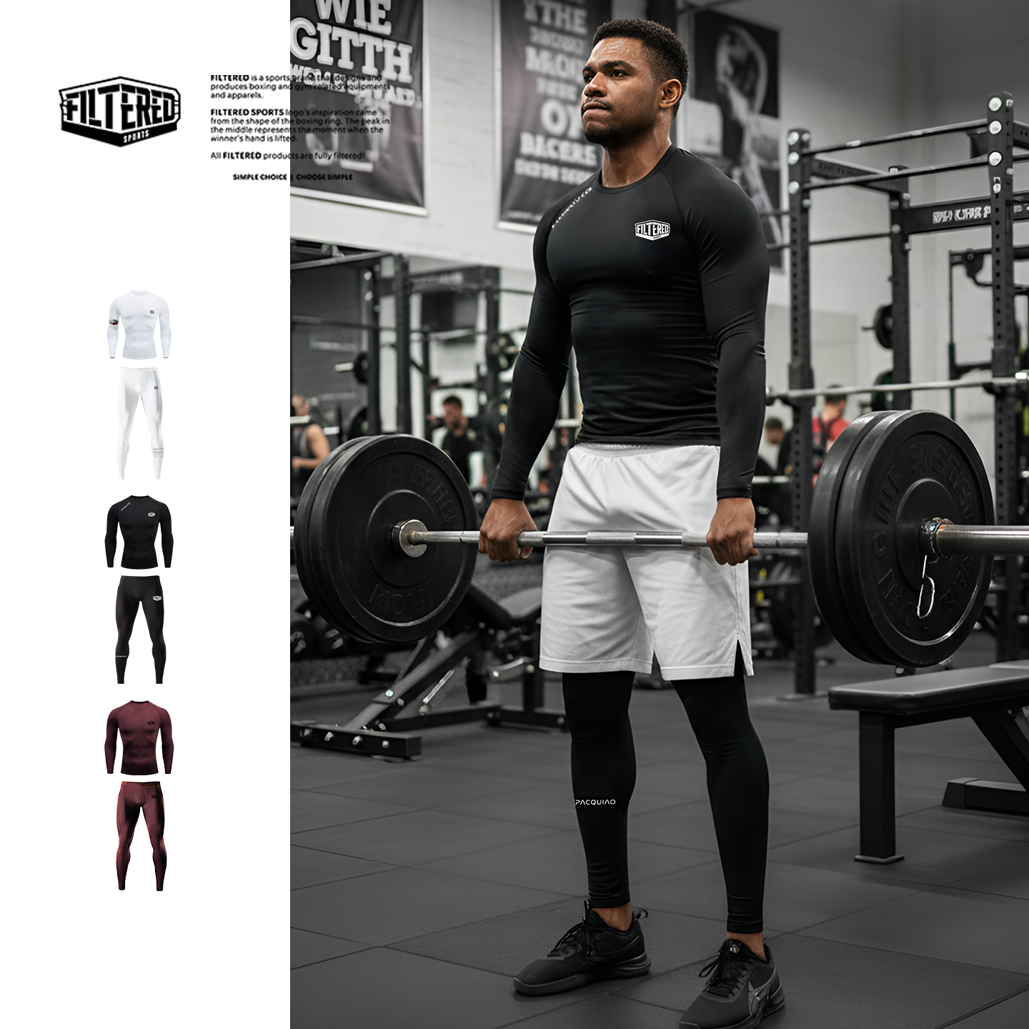 品牌特惠FILTERED紧身服套装