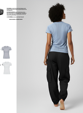 健身t恤女FILTERED短袖无缝一体针织瑜伽服训练拳击紧身运动上衣