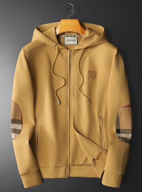 F6077-27016-P150 2025新款秋冬男士连帽开衫大码卫衣