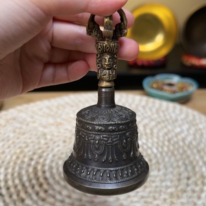 藏传尼泊尔进口金刚铃法器纯铜铃铛声音清脆 正念冥想禅修