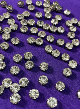 新品爪钉钻尖底水钻 四爪耳钻幻彩AB钻服装diy钉珠手缝彩色钻配饰