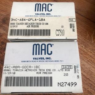 1BA 高频电磁阀 ABA 现货 议价 原装 MAC 全新 GFLA 34C 正品