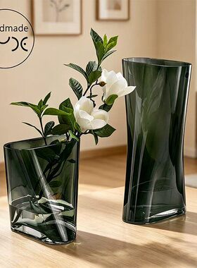 土耳其进口NUDE努德客厅花瓶摆件透明玻璃花插家居装饰品花器送礼