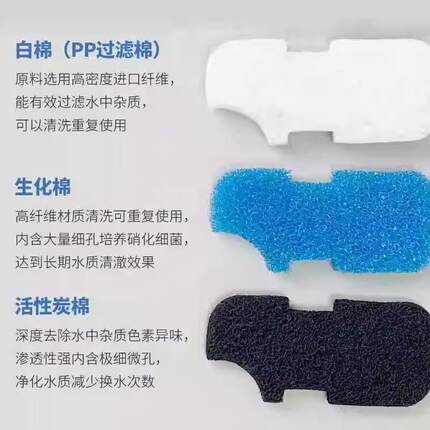 安彩EX650EX500EX450鱼缸过滤器非原装棉白色过滤棉蓝生化棉