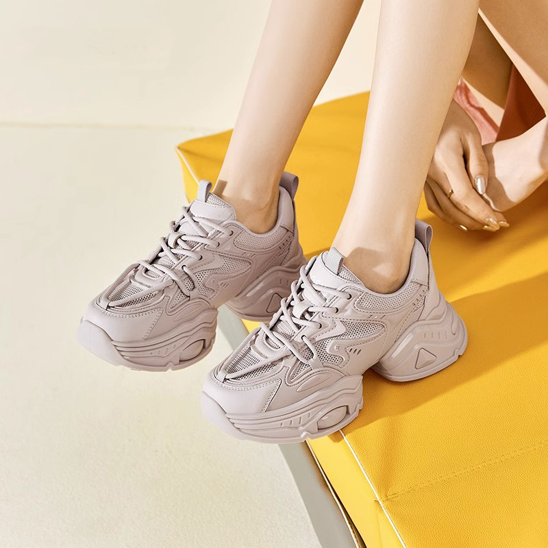网红欧版老爹鞋女款夏季2025新款女士运动鞋女夏季薄款透气厚底潮