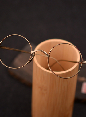 日式手工钛金属眼镜框近视复古超轻高度近视小圆形眼镜龟Kmn99