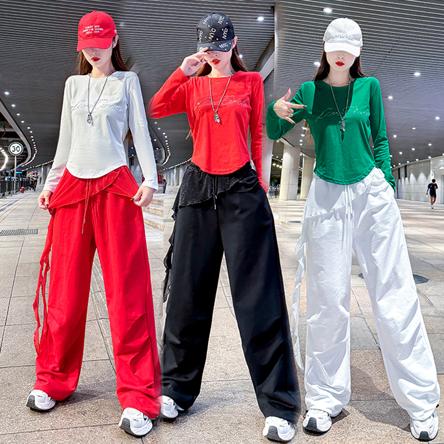 爵士舞服套装女小个子广场曳步舞