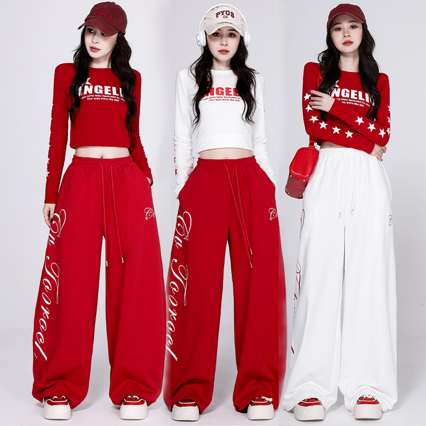 jazz爵士舞宽松练功裤演出服套装