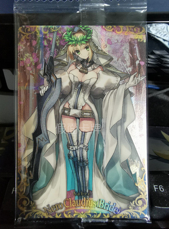 【假面卡牌】万代 FGO 食玩饼干卡 第3弹 SR21 花嫁尼禄 闪卡