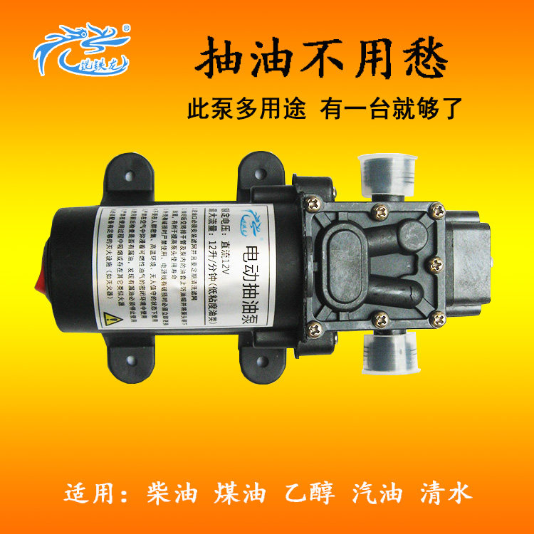 微型汽油柴油直流12V电动抽油泵24V汽车油箱加油机220V自吸抽水泵