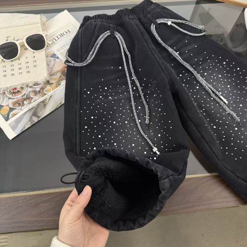 儿童装男童加绒裤子秋冬款加绒加厚牛仔裤2025新款男孩冬季长裤子