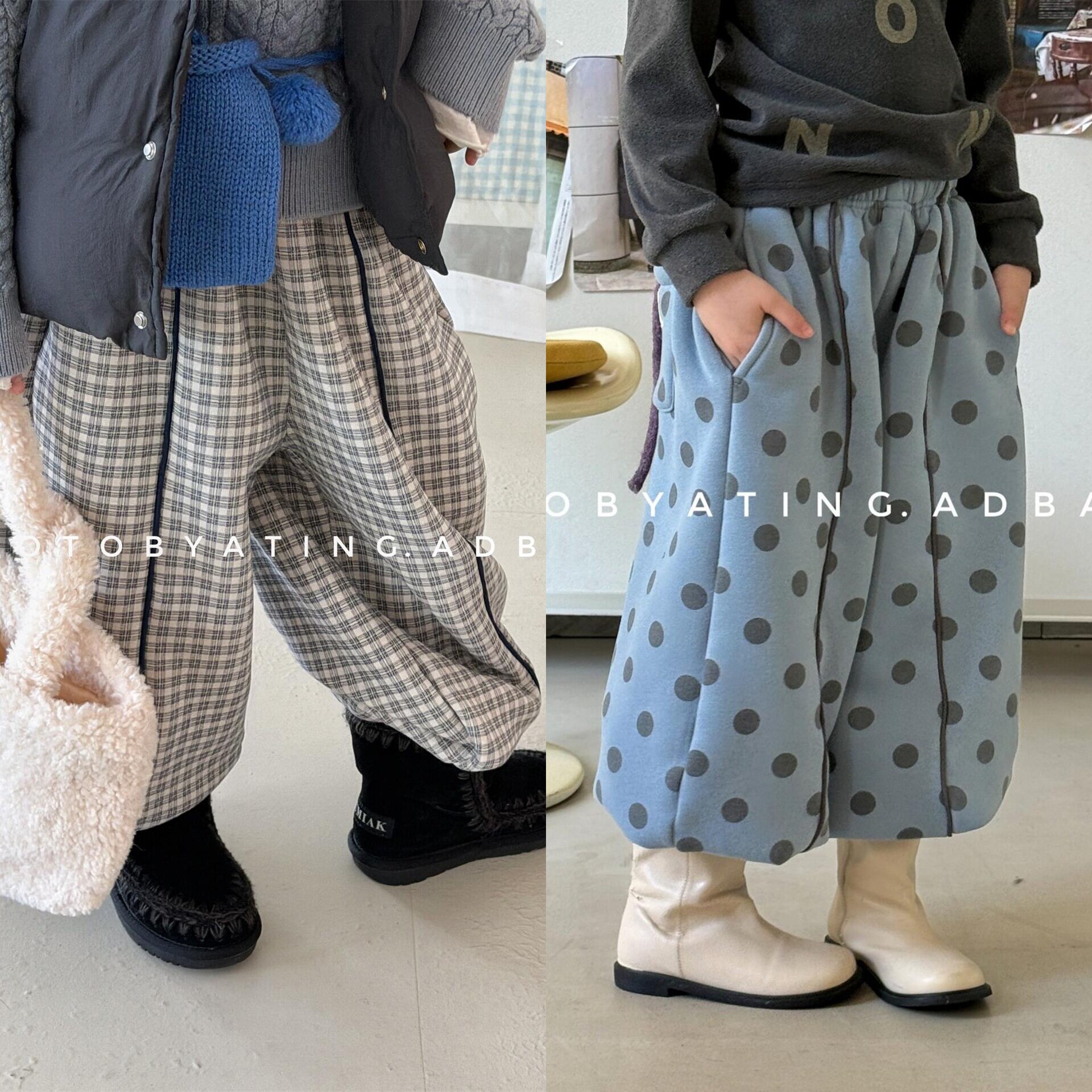 2026韩系冬装童装儿童冬装女童韩版加绒休闲裤子男童冬季卫裤子暖