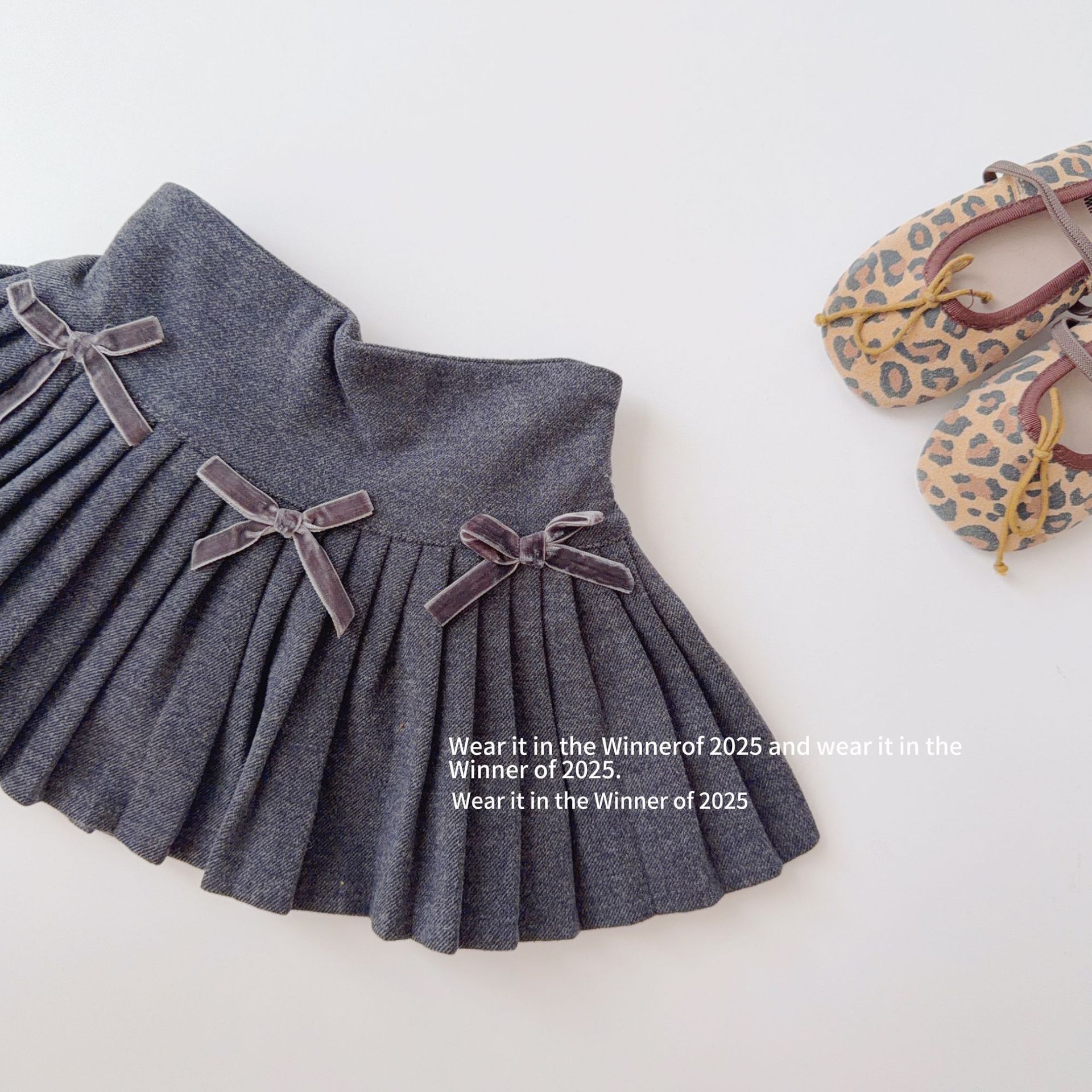 女童呢子裙2025秋冬新款韩版儿童毛呢半身裙洋气女宝宝A字短裙子