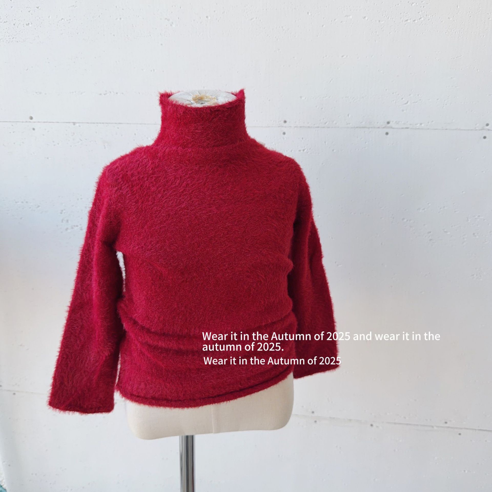 女童年款软糯毛衣韩系秋冬装保暖上衣半高领暖和线衣针织衫打底韩