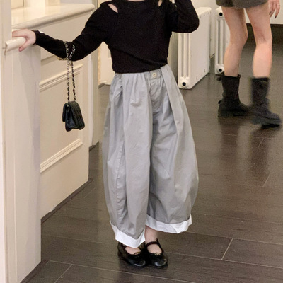 女童灯笼裤2025秋季新款中小童2-7岁韩版宽松裤子儿童外穿长裤潮