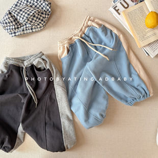 2026春季韩系下装童装新款儿童韩版春装卫裤男童长裤女童裤子7102