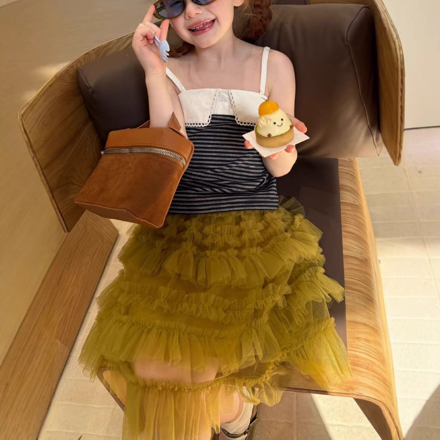 26年春夏新款女童时尚洋气可爱纱裙儿童半身裙女宝甜美公主蛋糕裙