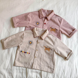 儿童外套春秋季纯棉2026新款女童春装宽松韩版男童夹克衫宝宝上衣