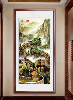 走廊挂画道风水过壁山图靠