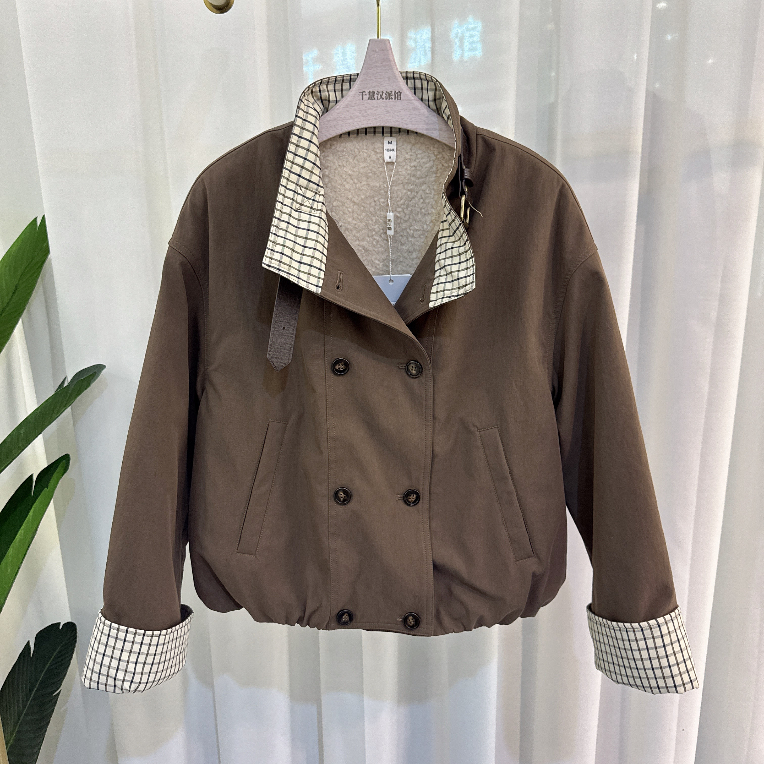 25W378时尚棉服外套女短款保暖上衣气质夹克显瘦2026春季专柜同款