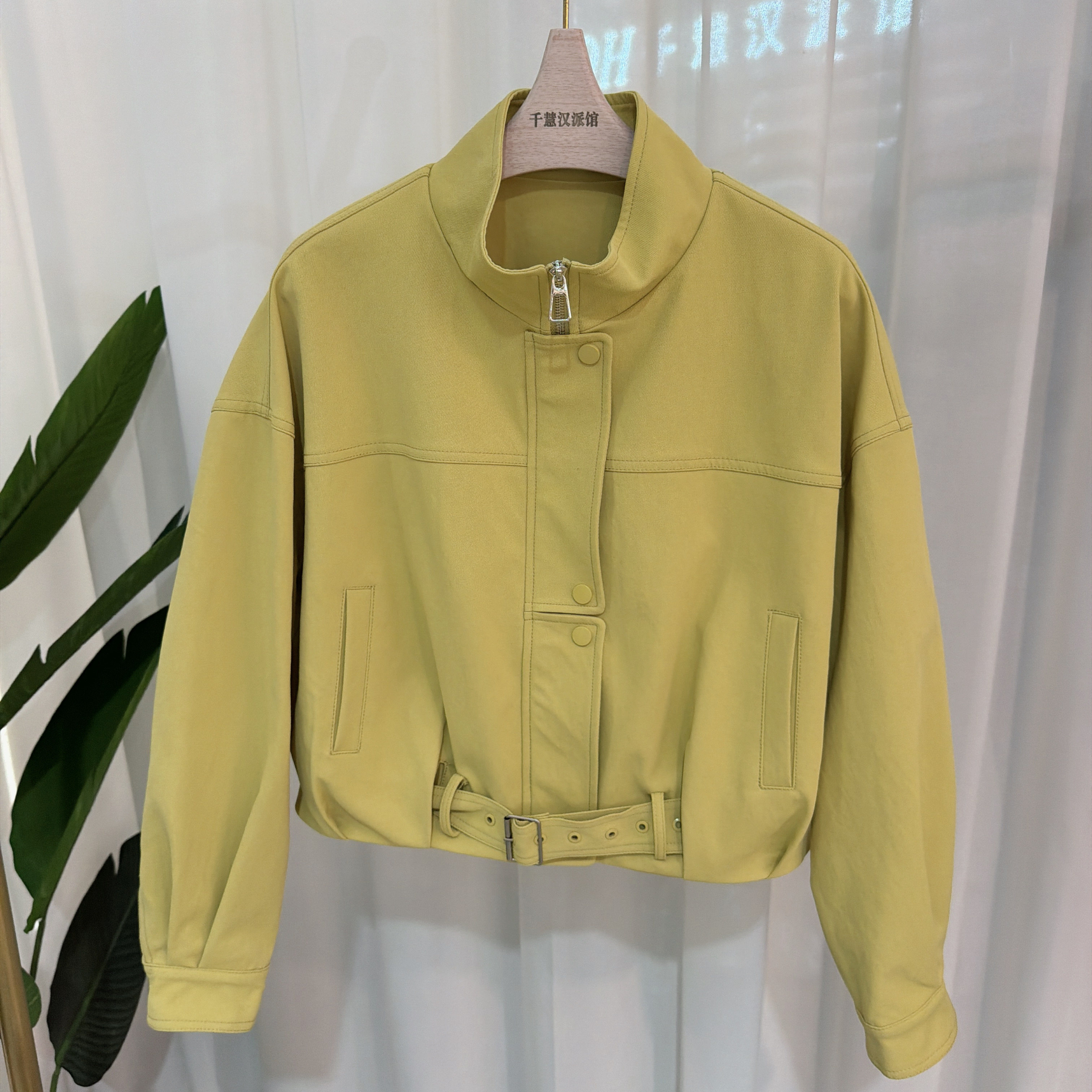 6A7852时尚外套女短款夹克立领休闲气质上衣百搭2026春季专柜同款