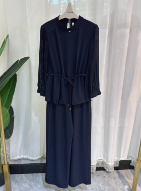 25WL-C003时尚套裤女系带上衣裤子两件套气质2025秋季专柜正品