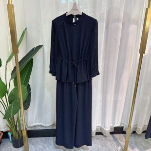 专柜正品 25WL 子两件套气质2025秋季 女系带上衣裤 C003时尚 套裤