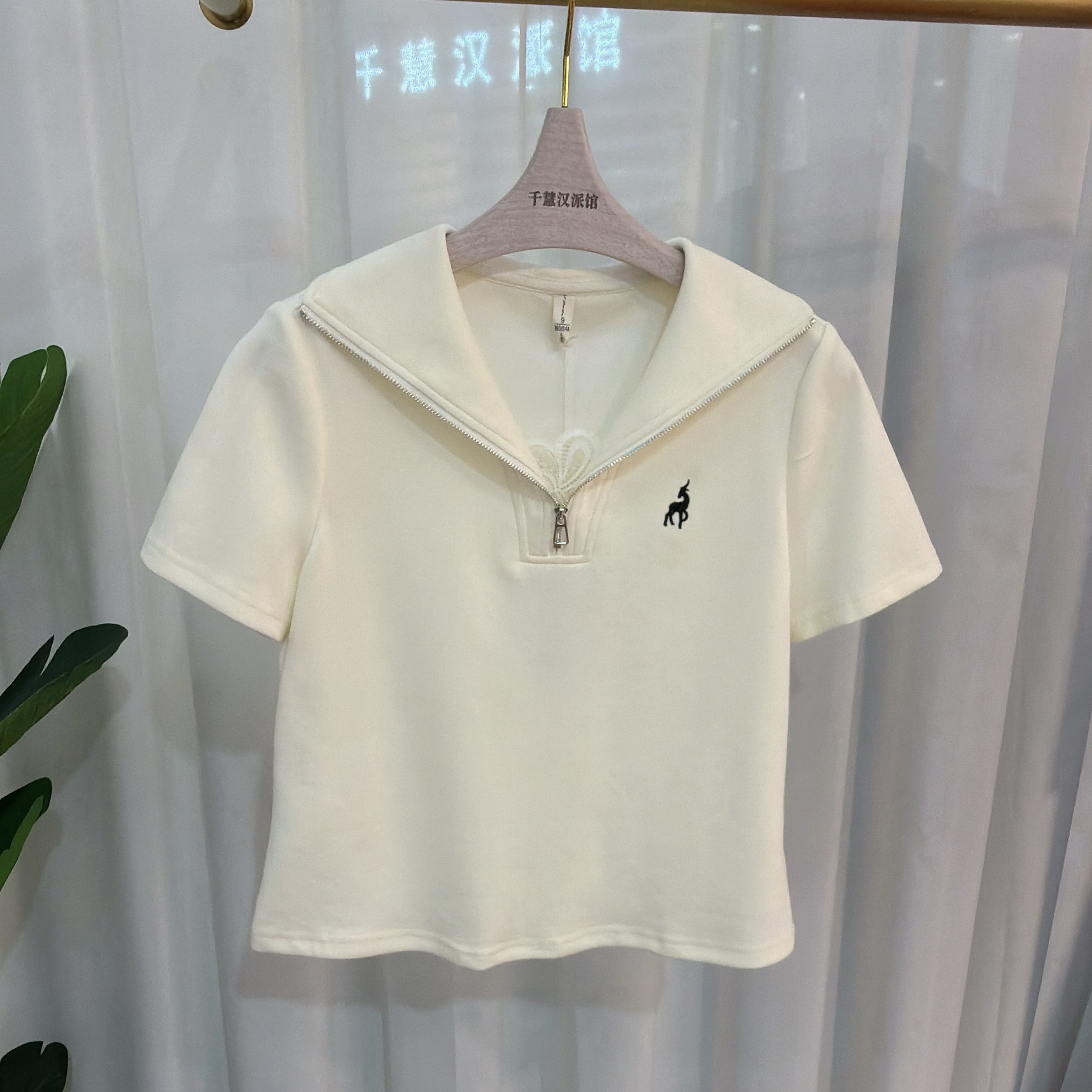 6X5913时尚衬衫女气质翻领上衣短袖显瘦百搭2026春季专柜同款