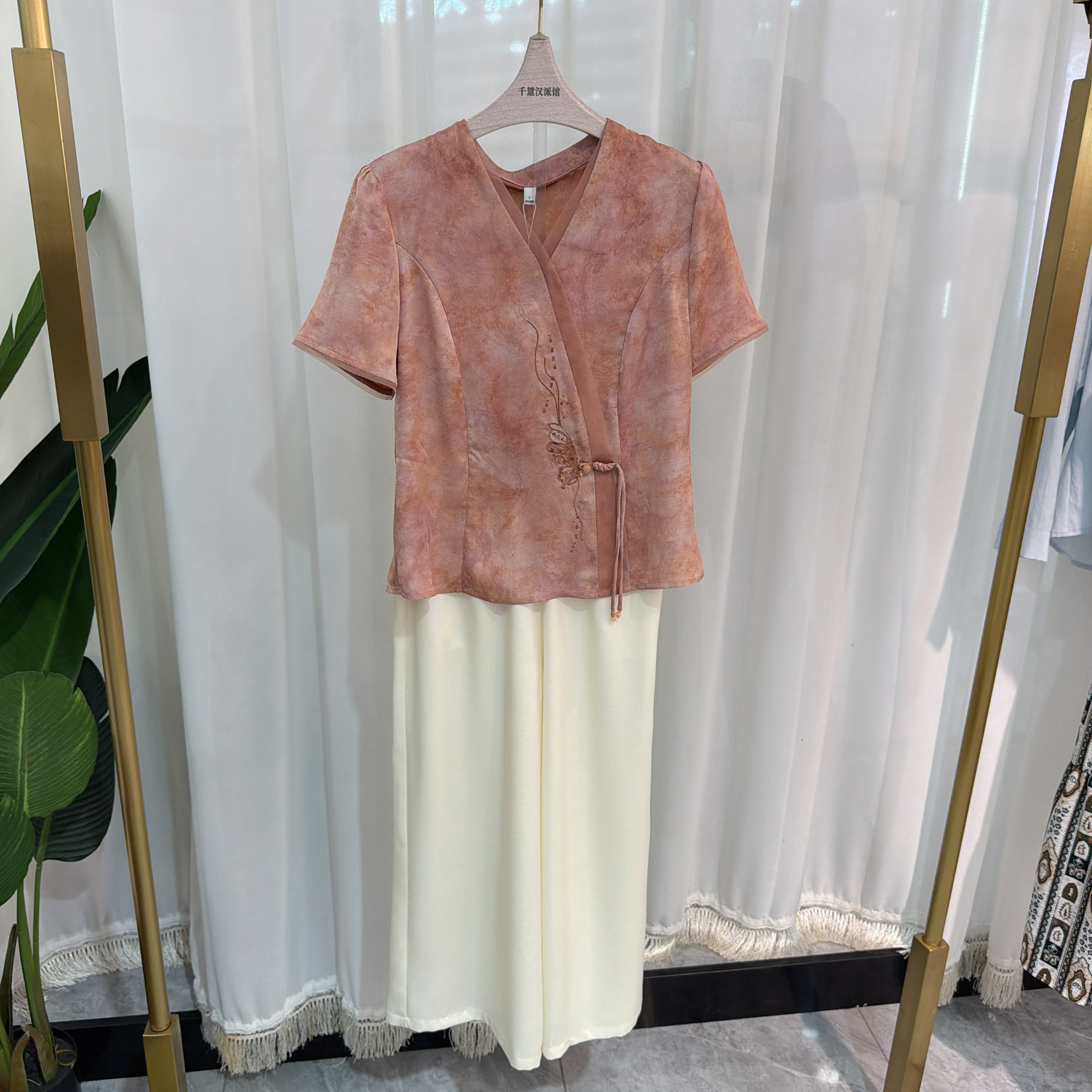 26CNM-2019套裤女国风上衣裤子