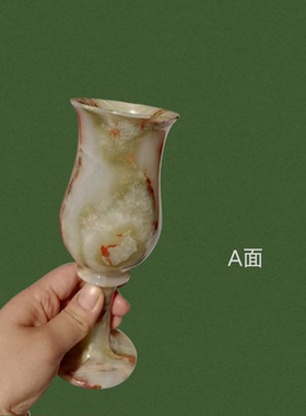 现代简约古青玉石花瓶样板间轻奢摆件桌面卧室床头饰品摆设设计师