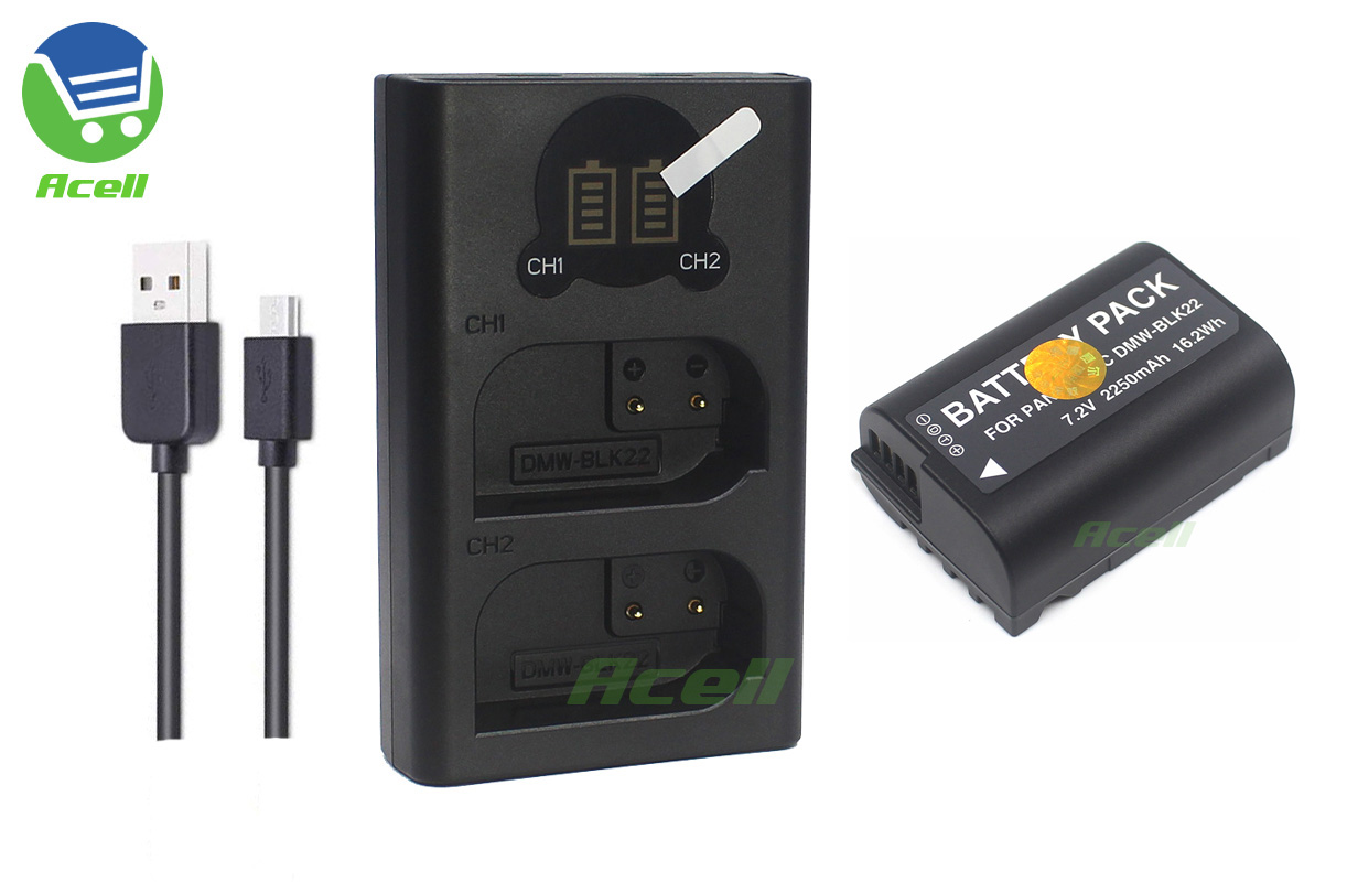 适用 松下电池Lumix S5 S5II GH5II GH6全画幅无反单反数码充电器