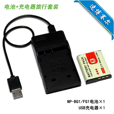 适用于 SONY索尼DSC-W275 W290 W300 WX1 WX10 N1相机电池+充电器