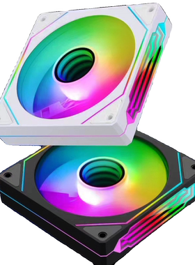 凌镜4代Pro 12CM机箱散热风扇5V3针ARGB神光同步 炫彩PWM温控静音