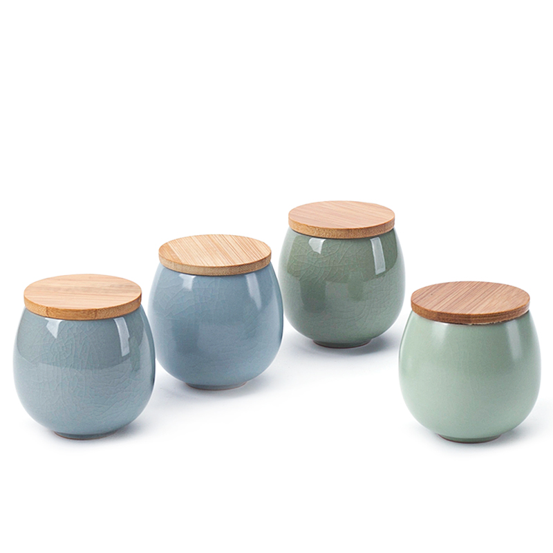 陶瓷杯一泡密封茶叶罐中逸便携